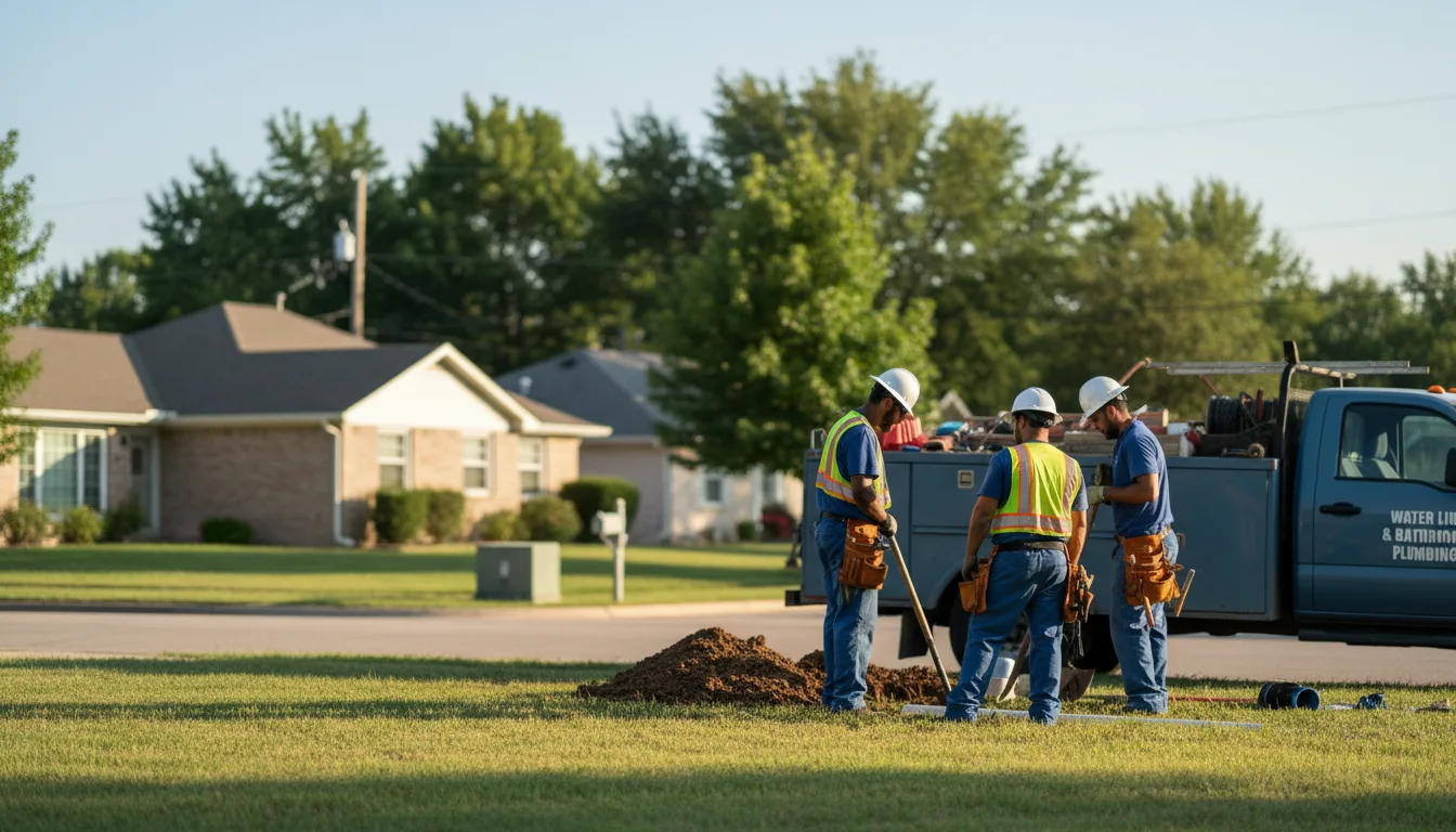 Residential water line and bathroom plumbing service in Frankfort, IN